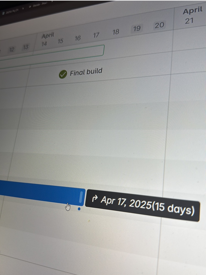 final timeline
